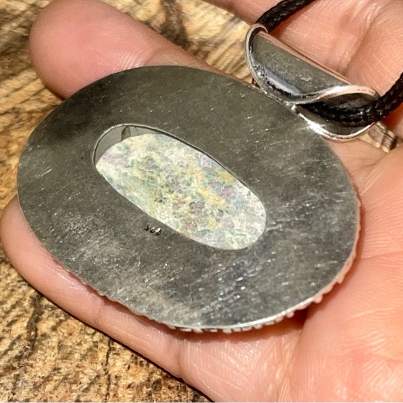 Ruby Fuschite Pendant 1 7/8”x 2” - Picture 12 of 12